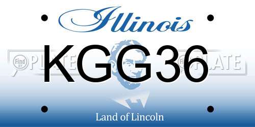 KGG36 Illinois License Plate