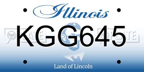 KGG645 Illinois License Plate