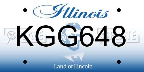 KGG648 Illinois License Plate