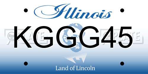 KGGG45 Illinois License Plate