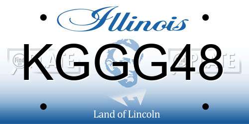KGGG48 Illinois License Plate