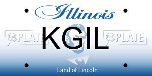 KGIL Illinois License Plate
