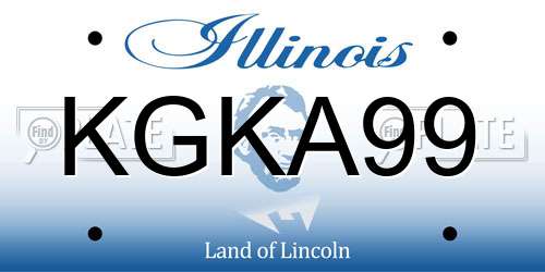 KGKA99 Illinois License Plate