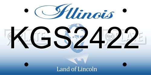 KGS2422 Illinois License Plate