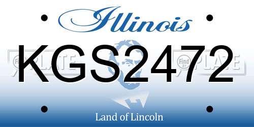 KGS2472 Illinois License Plate