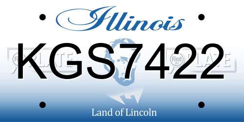 KGS7422 Illinois License Plate