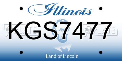 KGS7477 Illinois License Plate