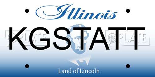 KGSTATT Illinois License Plate