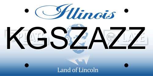 KGSZAZZ Illinois License Plate