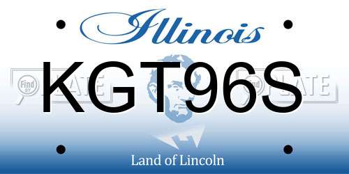 KGT96S Illinois License Plate
