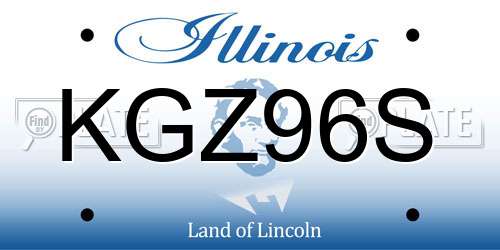 KGZ96S Illinois License Plate