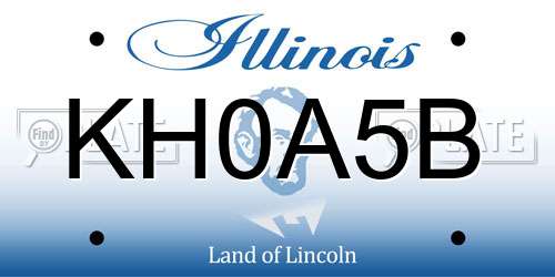 KH0A5B Illinois License Plate