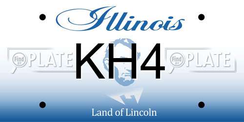KH4 Illinois License Plate