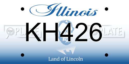 KH426 Illinois License Plate