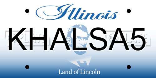 KHALSA5 Illinois License Plate