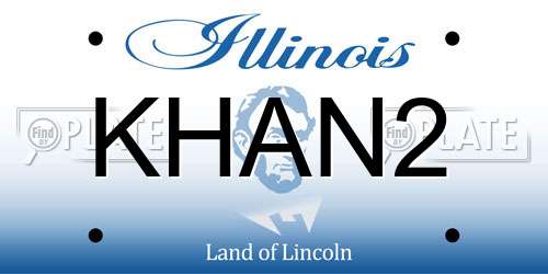 KHAN2 Illinois License Plate