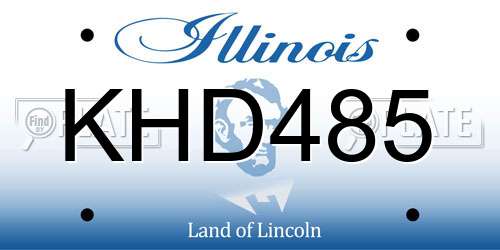 KHD485 Illinois License Plate