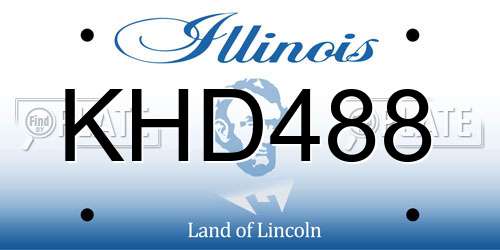KHD488 Illinois License Plate