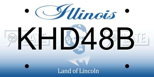 KHD48B Illinois License Plate