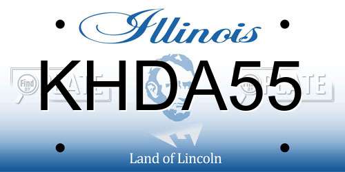 KHDA55 Illinois License Plate