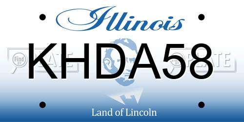 KHDA58 Illinois License Plate