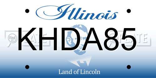 KHDA85 Illinois License Plate
