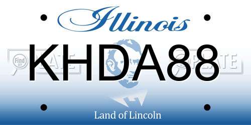 KHDA88 Illinois License Plate