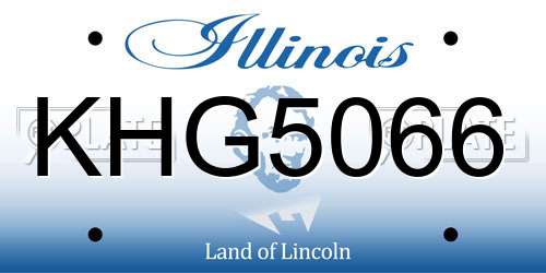 KHG5066 Illinois License Plate