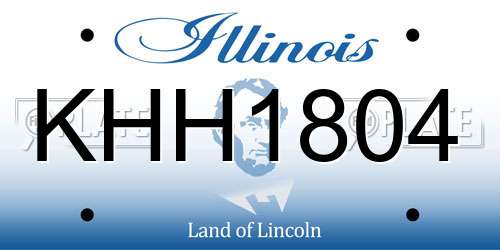 KHH1804 Illinois License Plate