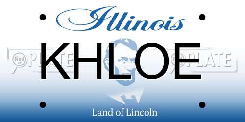 KHLOE Illinois License Plate