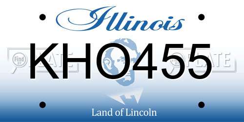 KHO455 Illinois License Plate