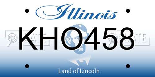 KHO458 Illinois License Plate