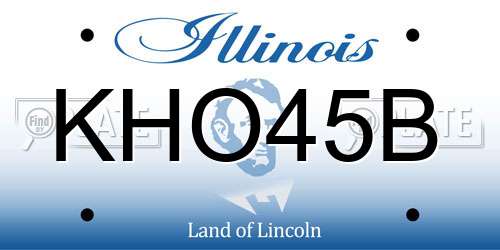 KHO45B Illinois License Plate
