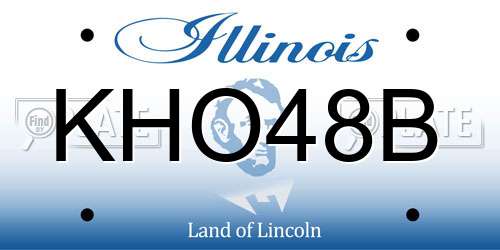 KHO48B Illinois License Plate