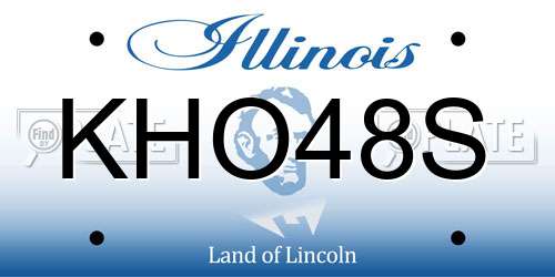 KHO48S Illinois License Plate