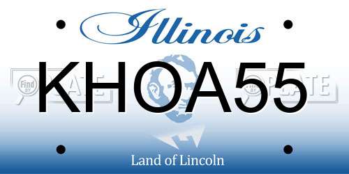 KHOA55 Illinois License Plate