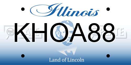 KHOA88 Illinois License Plate
