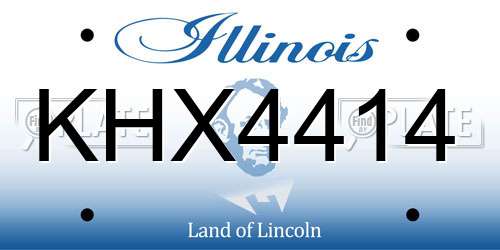 KHX4414 Illinois License Plate
