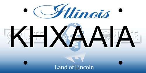 KHXAAIA Illinois License Plate