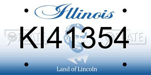 KI41354 Illinois License Plate