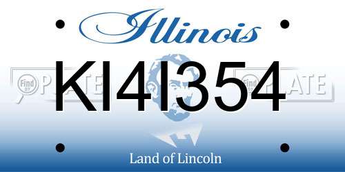 KI4I354 Illinois License Plate