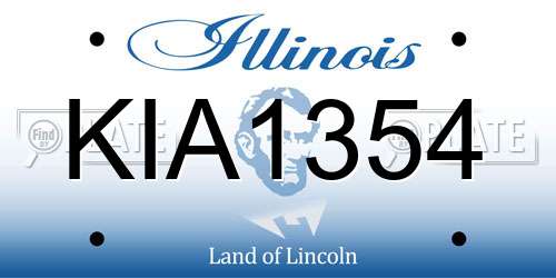 KIA1354 Illinois License Plate