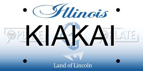 KIAKAI Illinois License Plate