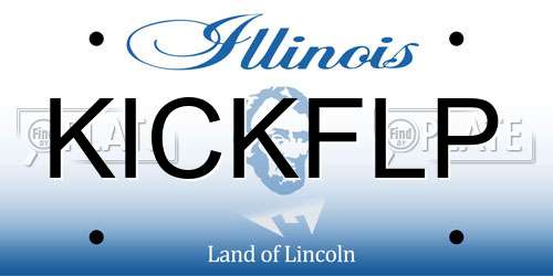 KICKFLP Illinois License Plate
