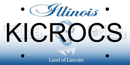 KICROCS Illinois License Plate