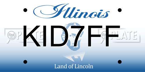 KID7FF Illinois License Plate