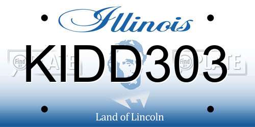 KIDD303 Illinois License Plate
