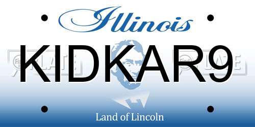 KIDKAR9 Illinois License Plate