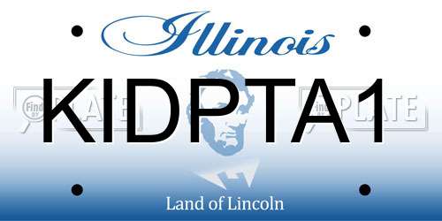 KIDPTA1 Illinois License Plate