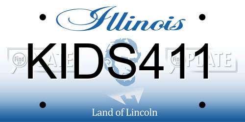 KIDS411 Illinois License Plate